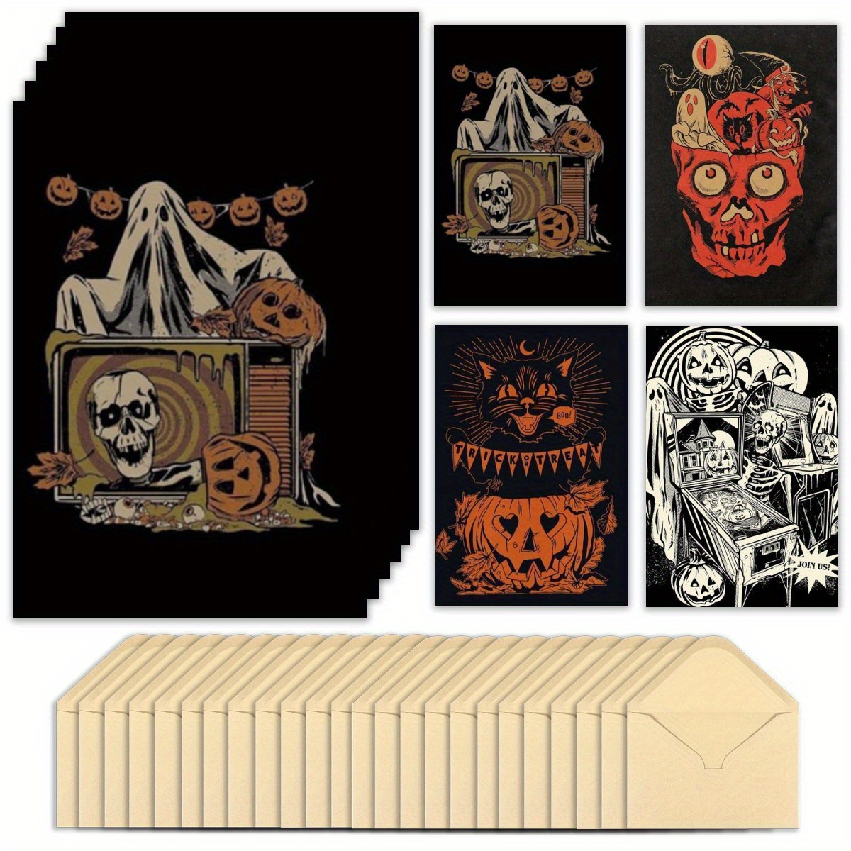 

24pcs Halloween Greeting Envelopes - , For &