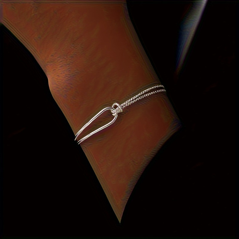 

1pc New Product: 1 Piece Of 925 Sterling Silver Minimalist Geometric Splicing Bracelet, Personalized Bracelet With Minimalist Design For Women