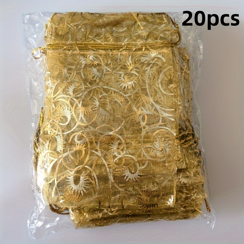 TEMU Regalo para Ella/Él Bolsas de malla de organza para y fiestas, aptas para anillos y joyas, maquillaje y pestañas, así como regalos de Navidad.