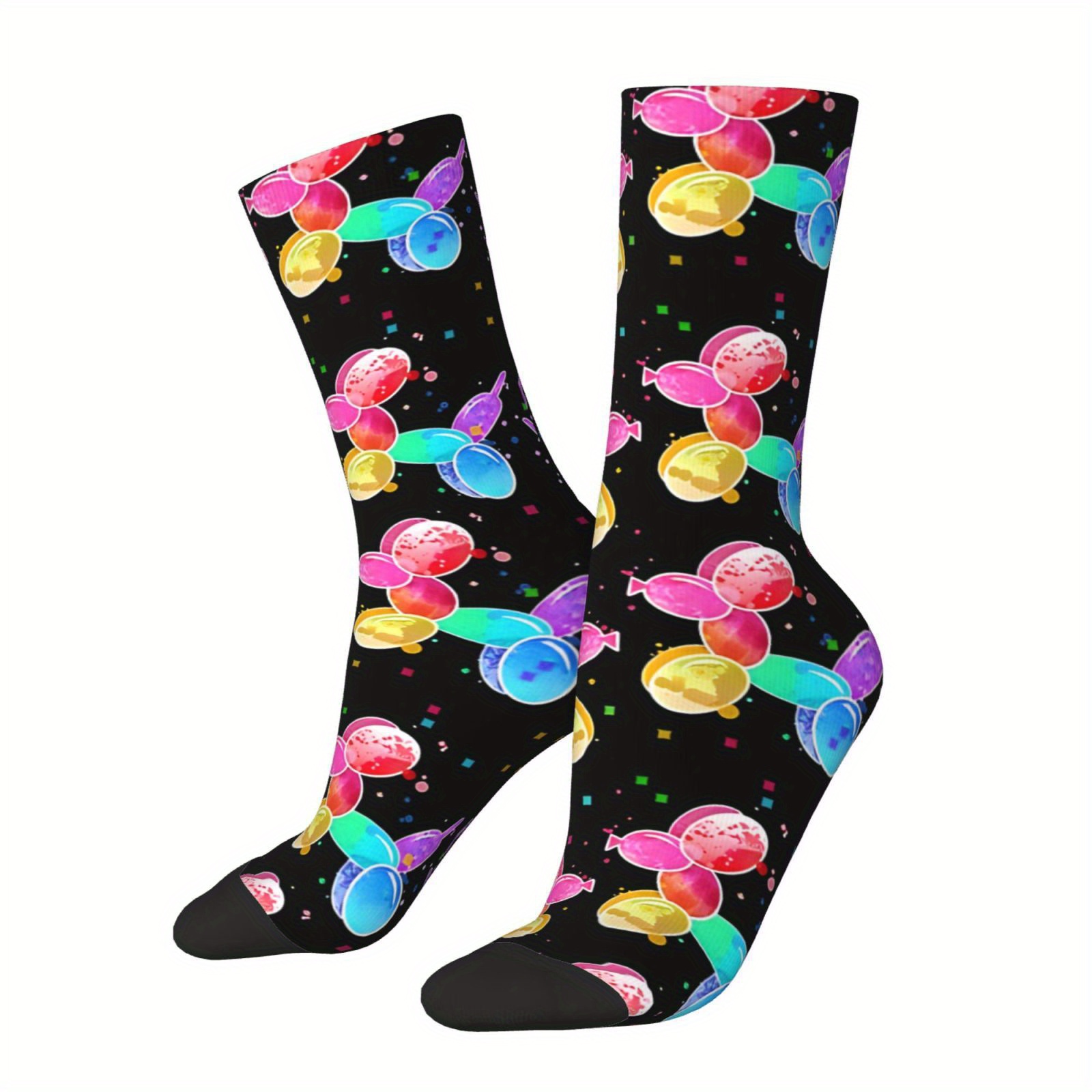 

Men's Novelty Crew Socks With Fun Watercolor Balloon - Breathable, Comfort