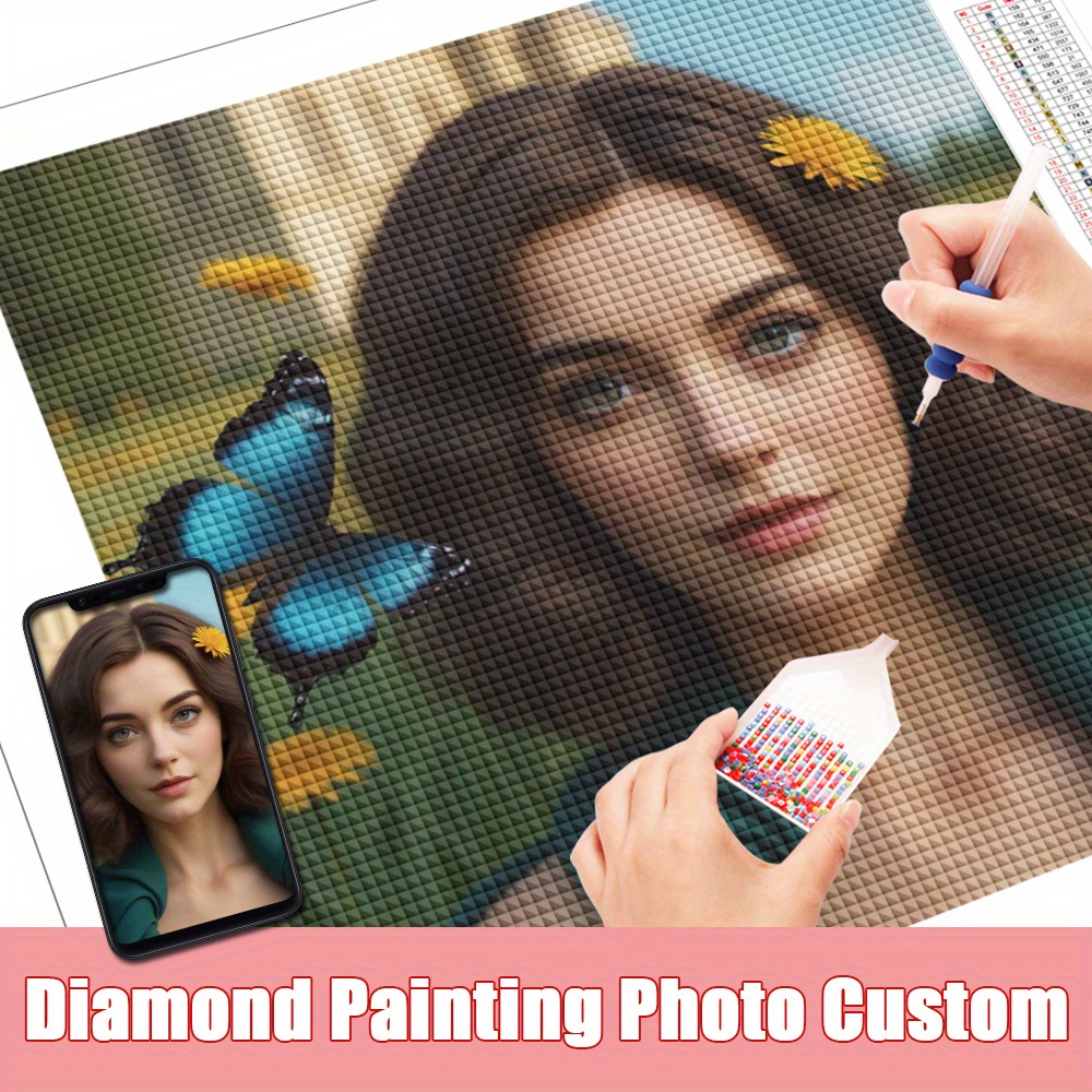 

Photo Custom Art Painting Photos Custom Diamond Mosaic Pictures Personalized Customized Digital Painting Kit Personalized Customized Home Decor