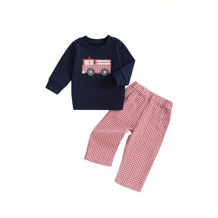 

Boys Graphic Sweatshirt & Pants Set, Fit 2pcs For /fall, Slight - To 4t, For