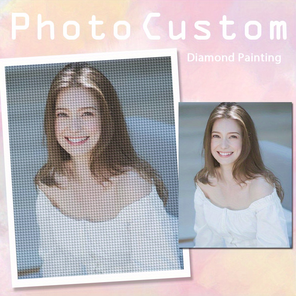 

Custom 5d Kit - Personalize With Your Own Photos, Acrylic Diamonds, Square/round Options, Diamond Art Kits