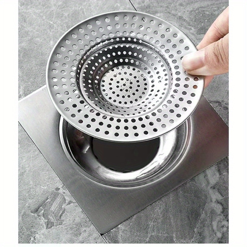 

2 Pcs Stainless Steel Drain Filter - Shower Hair Prevention, Bathroom Sink Strainer, Stainless Steel Filter Screen, Bathroom Accessories