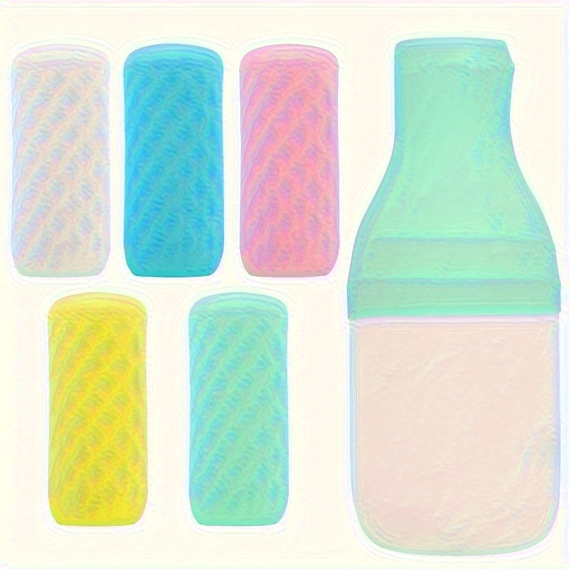 

5pcs Stretchable Silicone Bottle Sleeve Set - Leak-proof, Fit For Toiletry Bottles - & Waterproof Travel Accessories