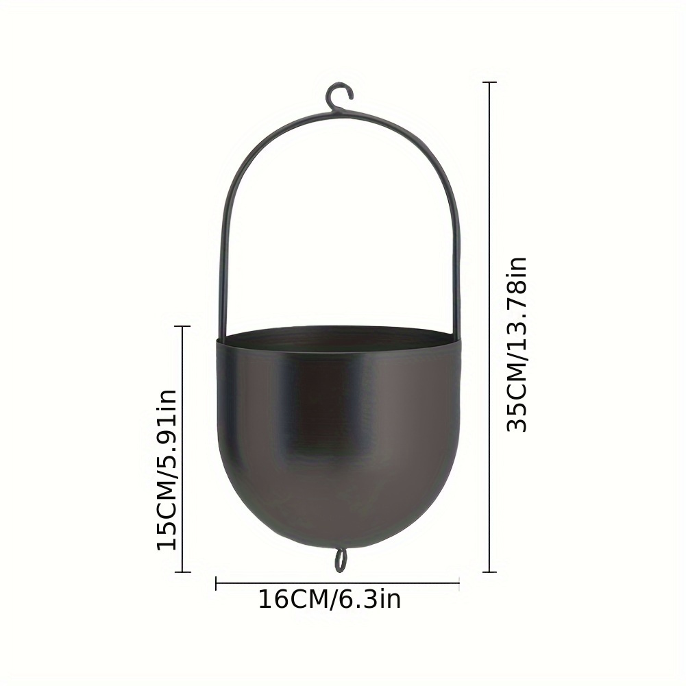 TEMU Metal Creative Hanging Round Iron Hanging Pot Hanging Pot Home Decoration Pot Hanging Basket