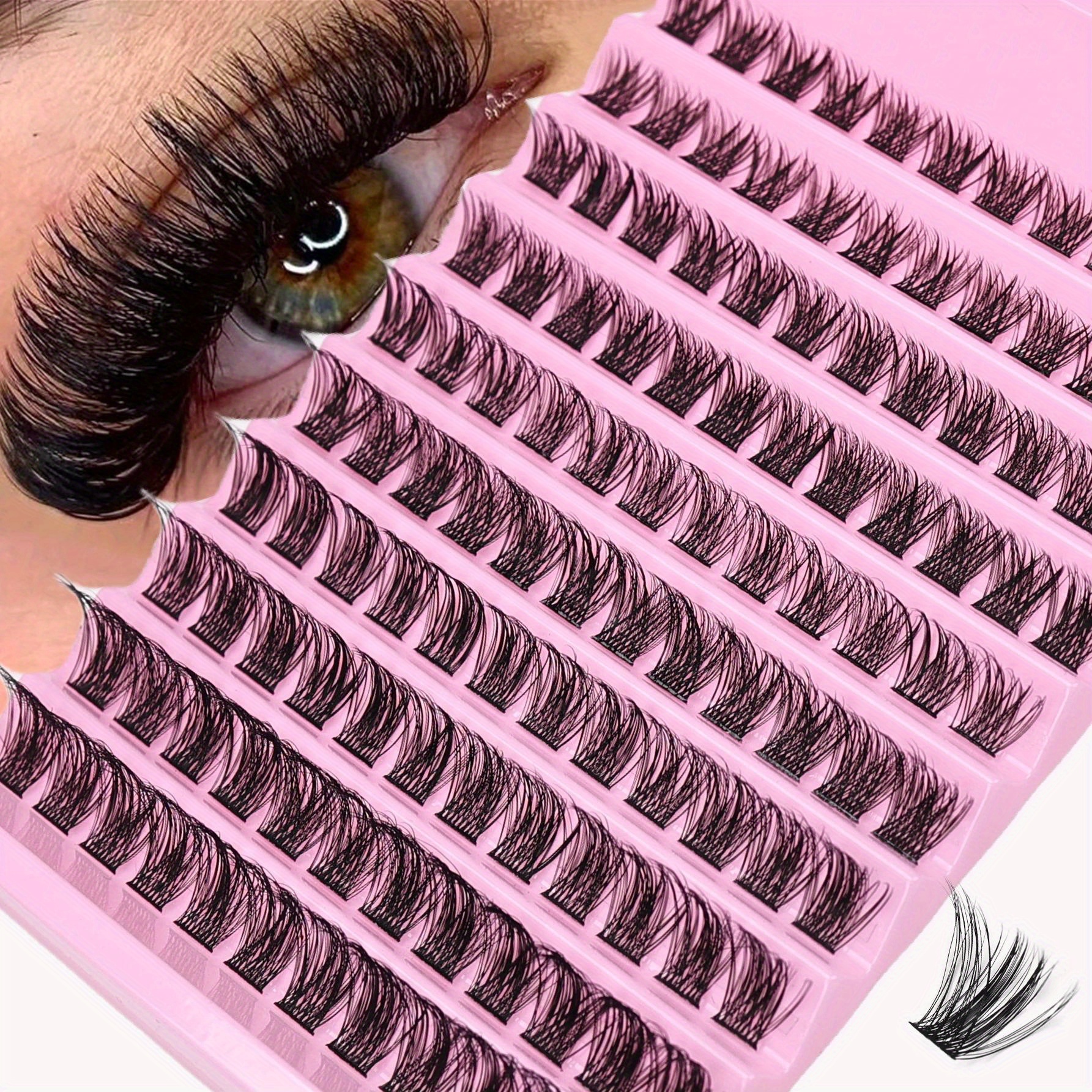 

Lash 8-16mm - D Individual Lashes Extensions, Fluffy & Lightweight For Diy Eyelash Grafting