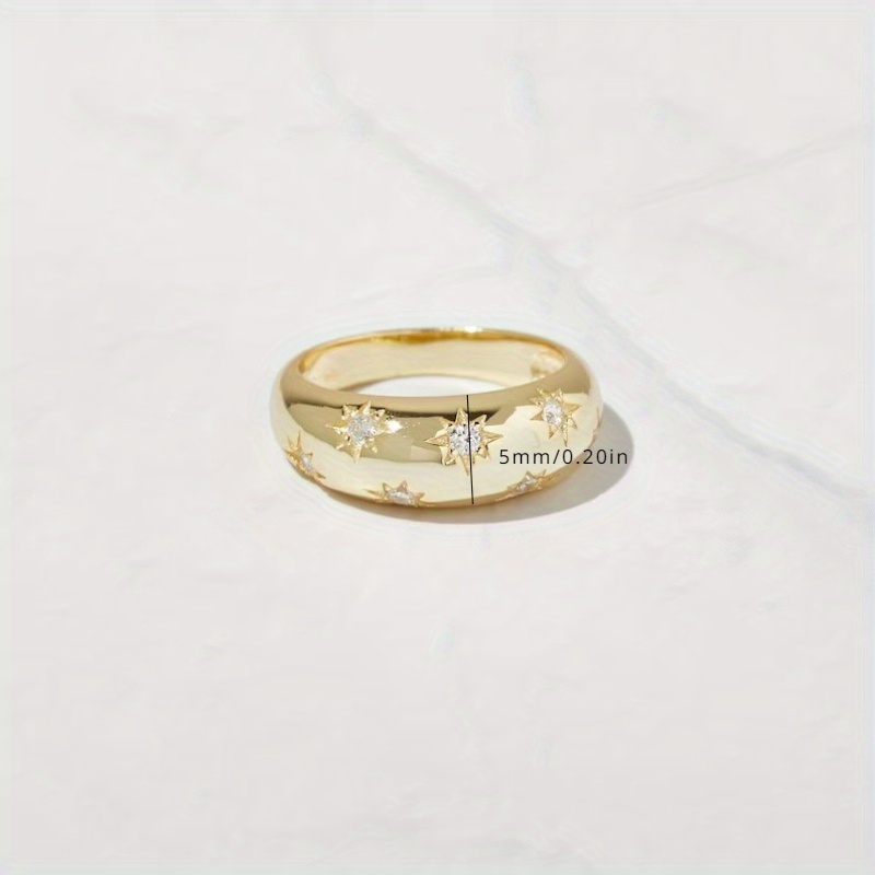 Retro Ring Sparkling Star Daily Wear Romantic Multiple Sizes