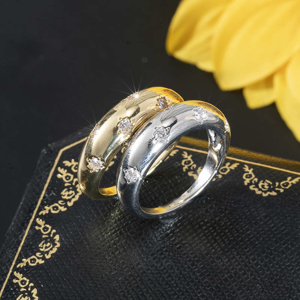 Retro Sparkling Star Ring for Daily Wear in Multiple Sizes