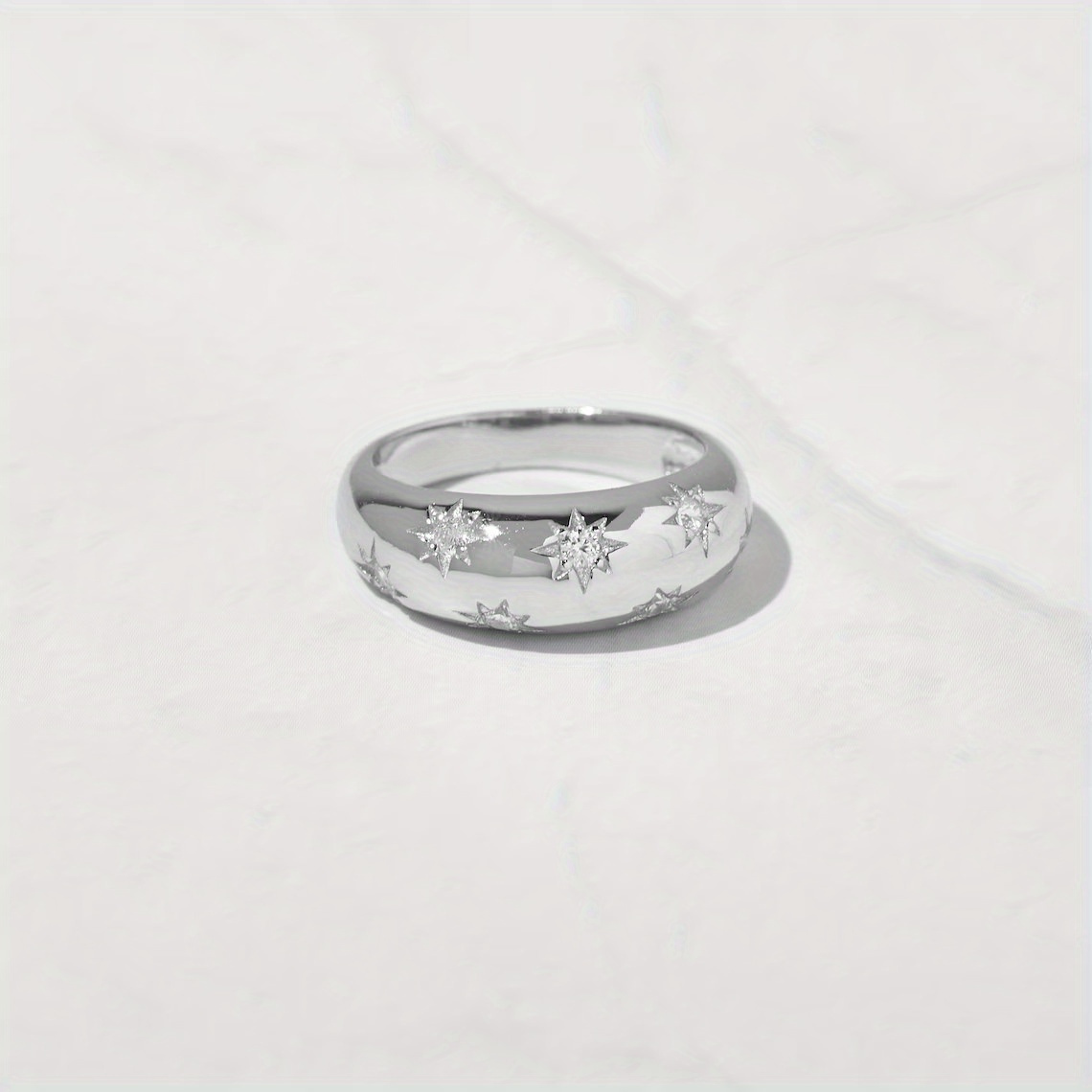 Retro Sparkling Star Ring for Daily Wear in Multiple Sizes