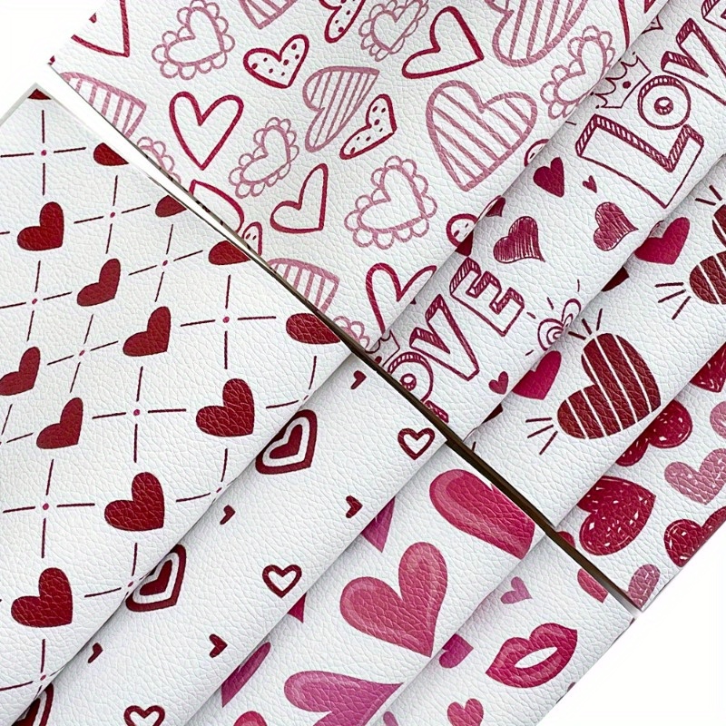 8pcs Pattern Kit, 8.26" X ", Synthetic Sheets For Diy , Keychains, Wallets - Pu