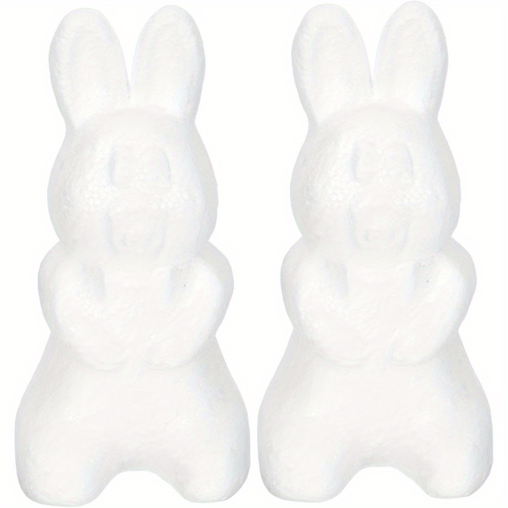 

Lot de 2 Figurines de Lapins de Pâques en - Modèles de Lapins à Décoratifs Loisirs & Décorations de Fête