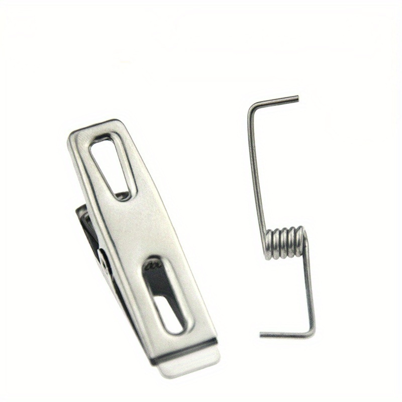 20 штук зажимов для скрепления из нержавеющей стали, тяжелого типа, металлические прищепки для белья, носков, упаковки продуктов и организации фотографий, не требуют электричества, хранение и организация для стирки, детали 4