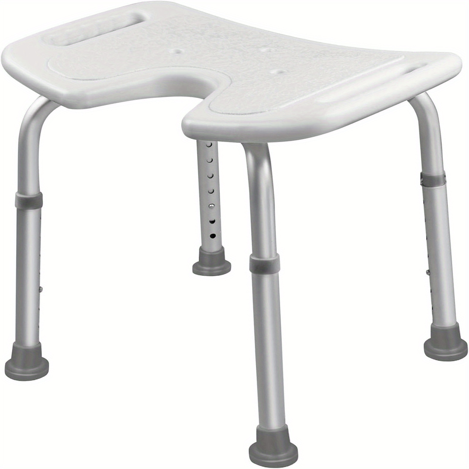 1pc Acxin Adjustable Height Aluminum Shower Stool, Non-slip Bathroom Safety Aid, Standard Shower Seat For Elderly And Disabled