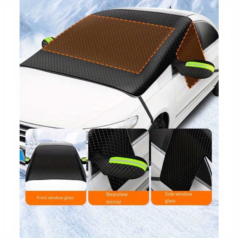 

A Sunshade And Snow-proof Product Made Of Oxford Cloth With 6-position Magnet With Mounting , Car Sunshade And Snow-proof , Car Window Sunscreen Heat , Side Curtain Snow , Front