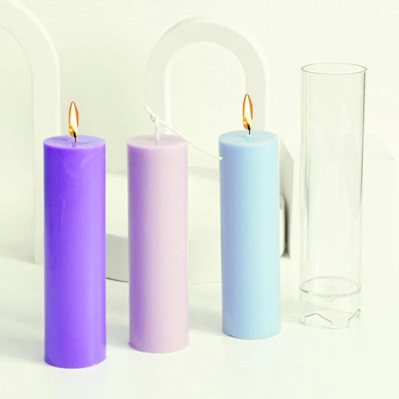 

Lontl Building Theme Round Plastic Candle Mold Kit - 15cm Acrylic Cylinder Mould For Diy Aromatherapy Candle Making, Home Decor Crafting