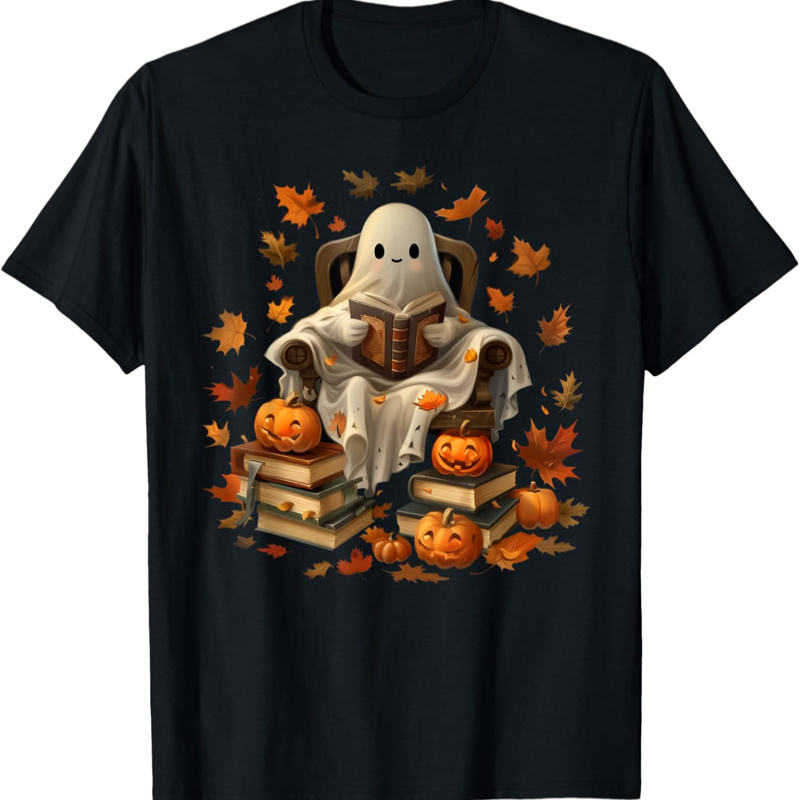 

Vintage Book Reading Pumpkin Gothic Teachers T-shirt