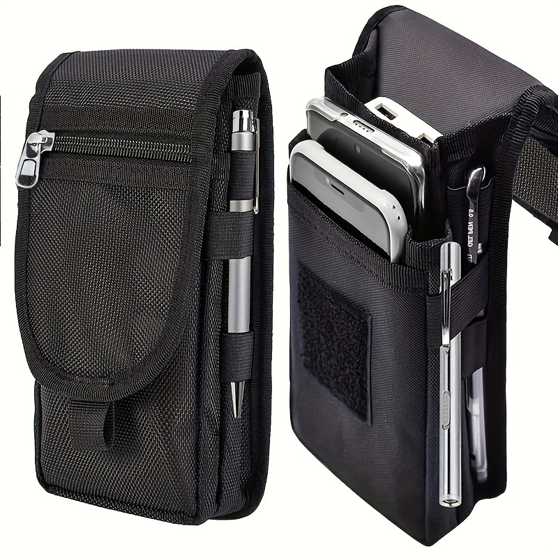 

Stylish Men's Oxford Waist Pack - Multifunctional, Business-ready Phone Pouch With Belt Loop