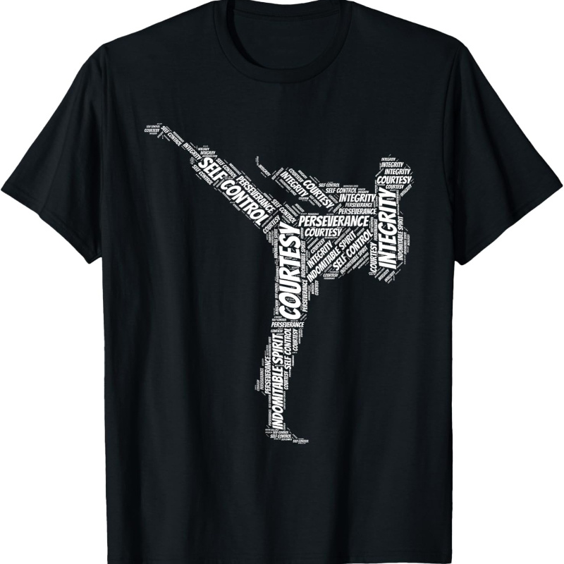 

Taekwondo Fighter 5 Tenets Of Tkd Martial Arts T-shirt