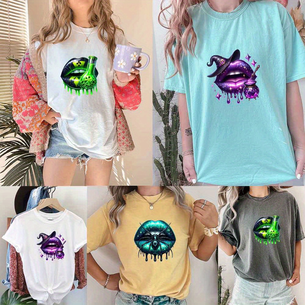 

3-pack Lips Iron-on Transfers, Black, Heat Transfer Vinyl Decals, Diy Crafts For T-shirts, Hats, Pillows, Backpacks, Sewing & Knitting Supplies