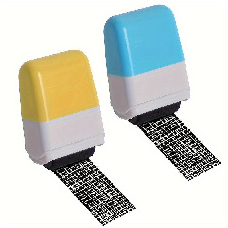 

1pc Wide Theft Protection Stamp Roller, Blackout Marker For Documents, Anti-theft Privacy & Security Tool