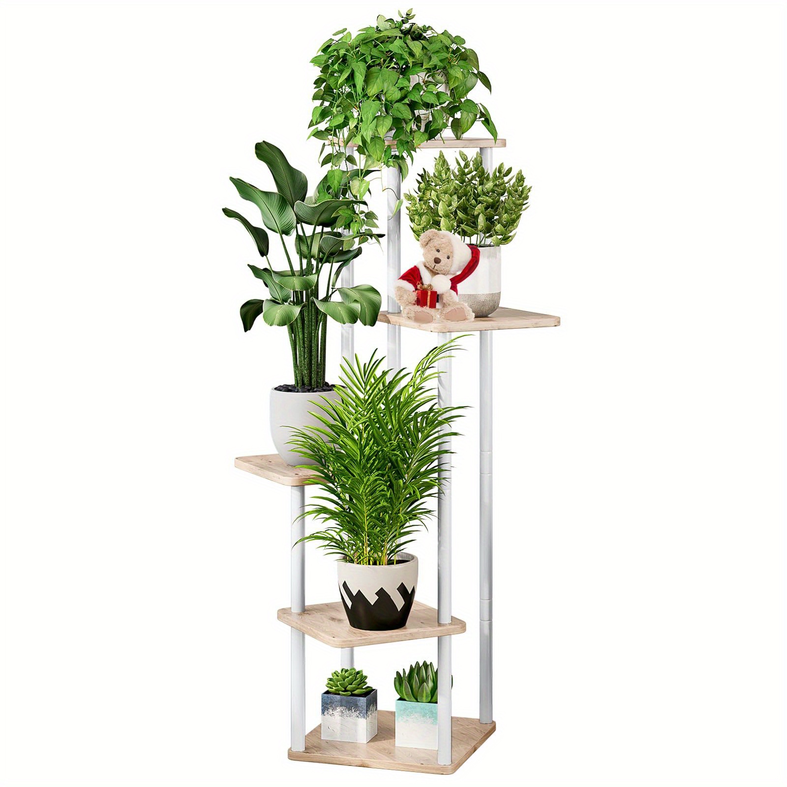 TEMU 5 Tier Plant Stand Indoor Metal Flower Shelf For Multiple Plants Corner Tall Flower Holders Organiser Racks Decorative Pot, Room Decor, House