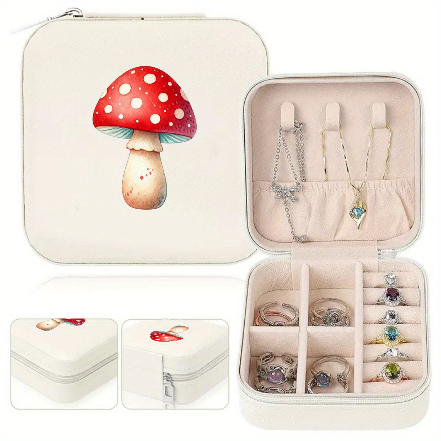 Jewellery Travel Case Mushroom