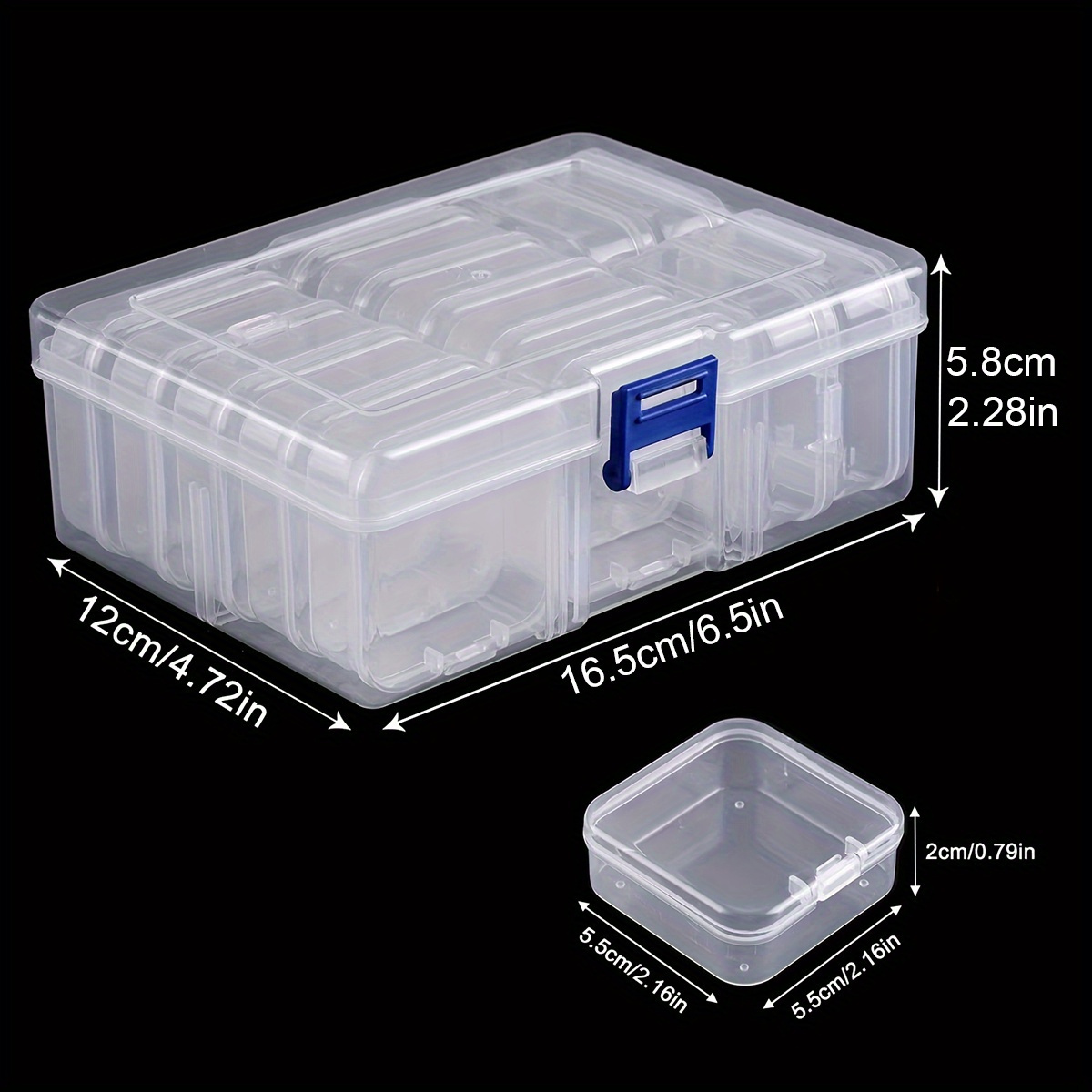 TEMU Plastic Storage Box Set For Jewelry, Beads, , Art, And Crafts - Organizer Container Multiple Compartments - 14/20pcs Diy Accessories Tools Organizer