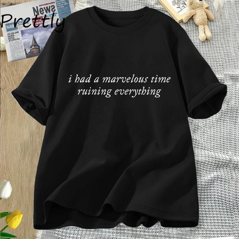 

I Had A Marvelous Time Everything T-shirt Ttpd Folklore T Shirt Music Lover Crewneck Tee Shirt Men Vintage Tshirt Top