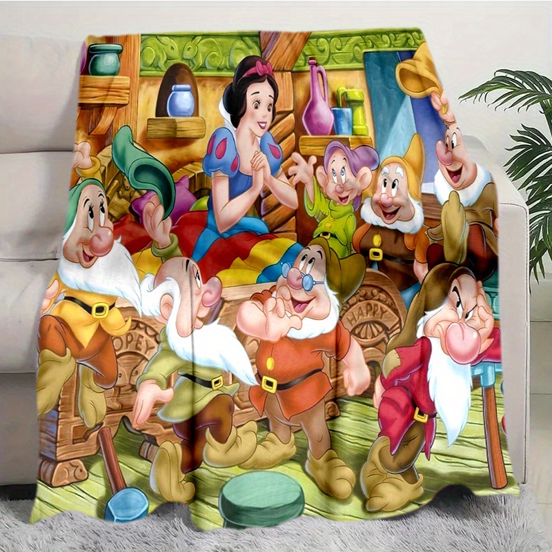 

Snow White And Family Blanket: Lightweight Living Room Sofa Bed Blanket For Office, Napping, Picnic, Travel, And Leisure - 4 Seasons - 100% Polyester