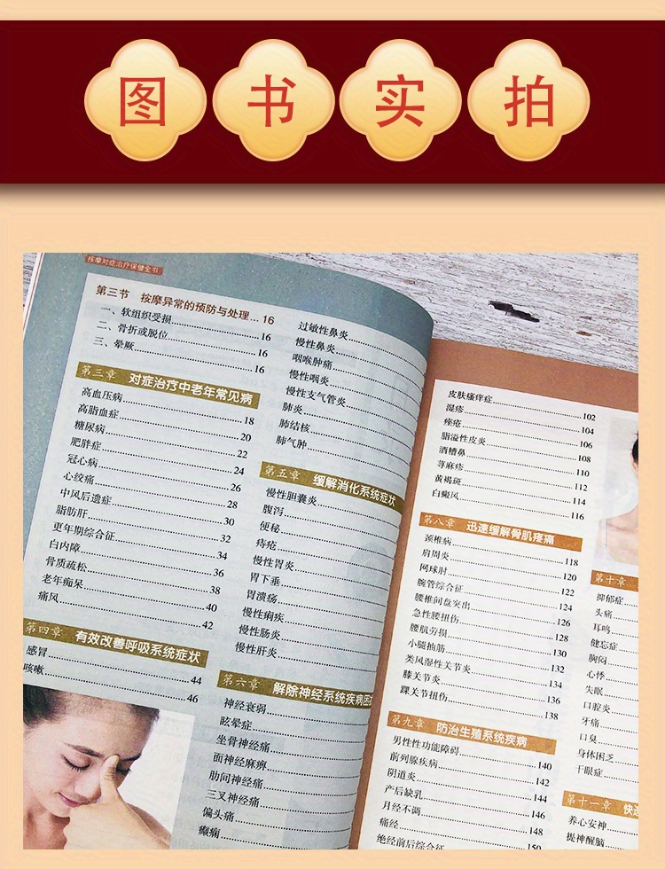Massage Symptomatic Treatment Health Care Book (Life Health Care) Chinese Medicine Book Collection Tuina Acupoint Massage Book Human Materia Medica Huangdi Neijing Dredges Meridians And Harmonizes Qi And Blood Basic Theories of Chinese Medicine, Chinese Version