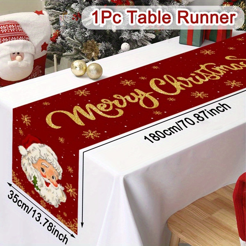 Halloween,chrismas,festive Santa Claus Christmas Table Runner - Perfect For Holiday Dining And Home Decor, Indoor/outdoor Party Decoration, Christmas Decor