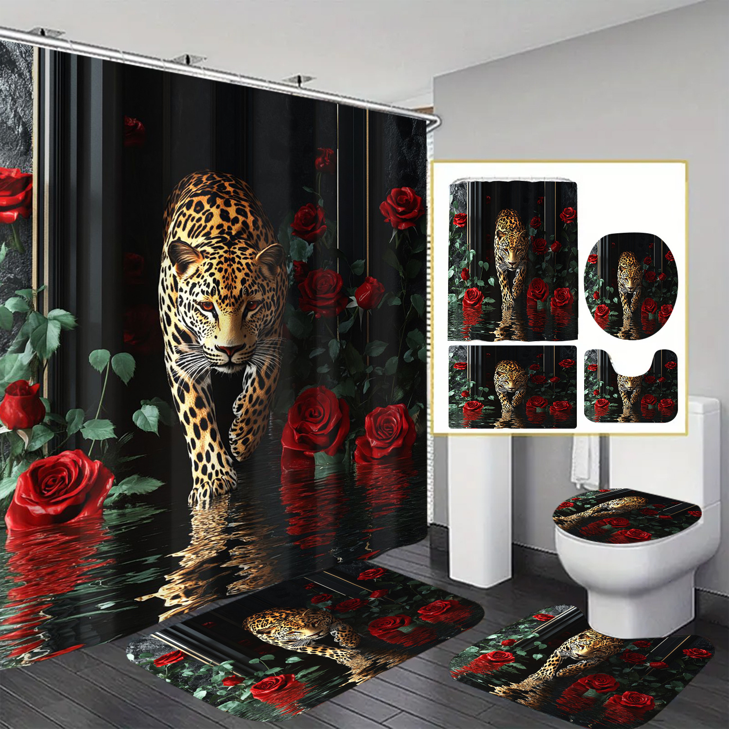 

And Pattern Shower Curtain 12 Suitable For Curtain Bathroom 1pc/4pcs