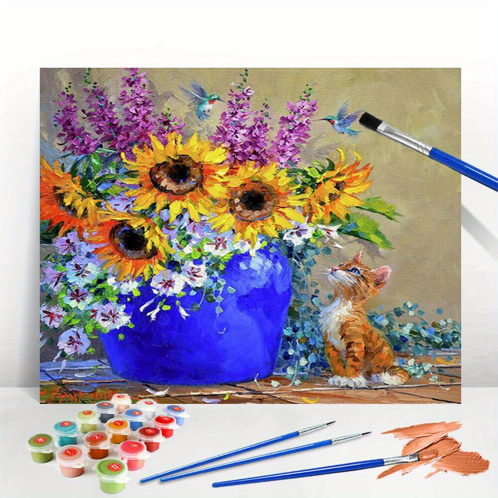 Beginner Art Kit With Frame MOGTAA Parrot Paint By Numbers Kit With ...