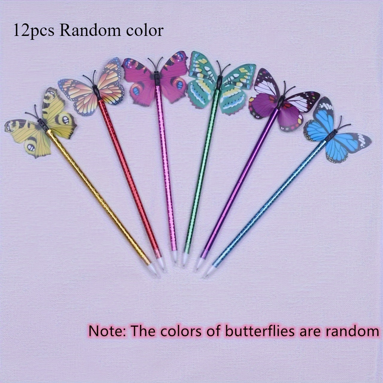 Image of 12pcs Vibrant Ballpoint Pens - Perfect For School, Office & Party Favors - Ideal Christmas Gift, Random Colors
