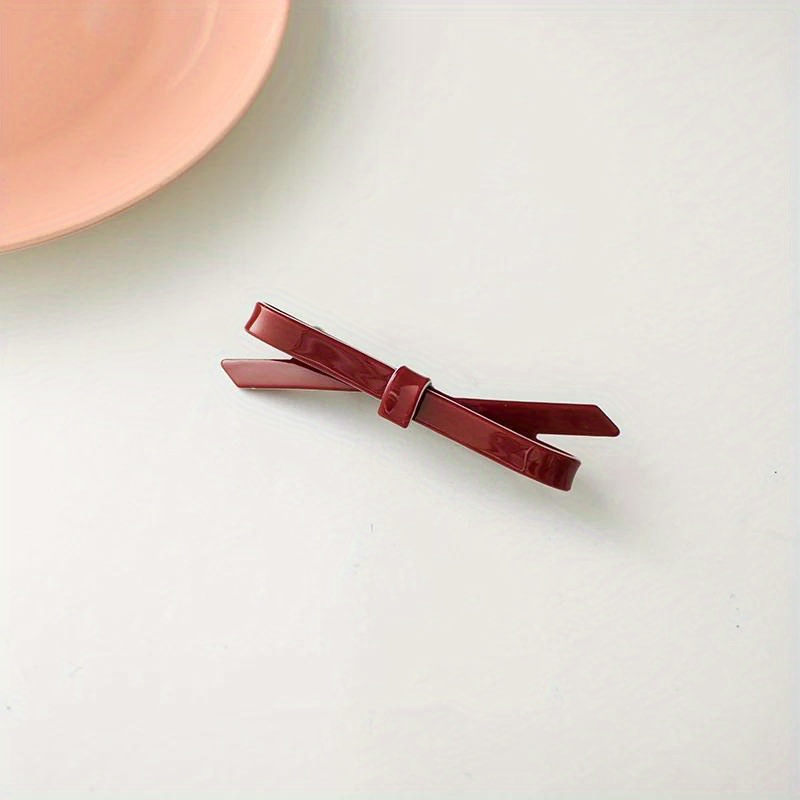 1pc Stylish Bow Hair Clips Made Of Acrylic, Cute And Easy Hairpins With Bow , Perfect Side Pins For Women, Additions