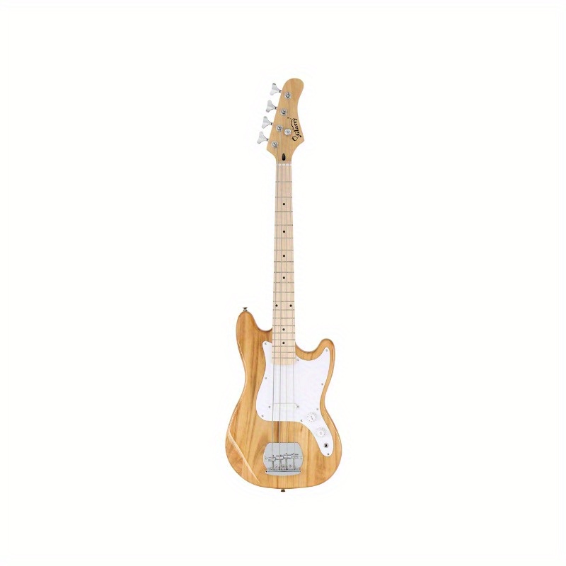 TEMU 4 String 30in Short Scale Thin Body Gb Electric Guitar With Bag Strap Connector Wrench Tool