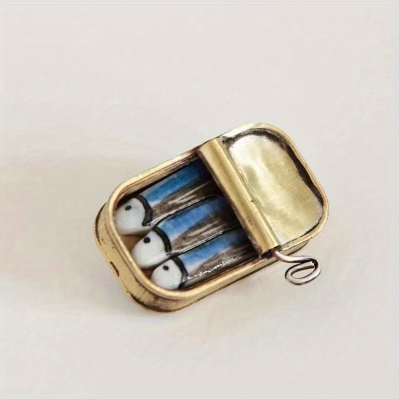 

A Unique And Creative Sardine Can Ring For Women, With An Adjustable Opening And Closing Design, Suitable For Attending Banquets, Parties, Weddings, And Holiday Gifts - A Fun European And