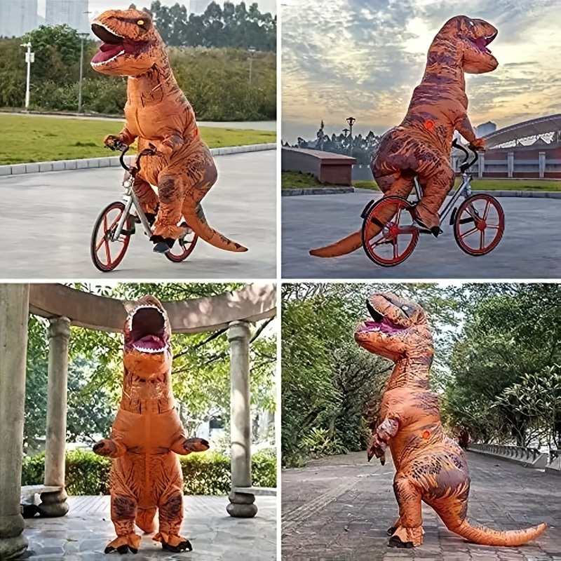 

Adult Inflatable T-rex Costume - Handsome Full-body Dinosaur Suit For Parties, Role-playing, Stage, Carnivals - Durable Polyester Dragon-themed Prop