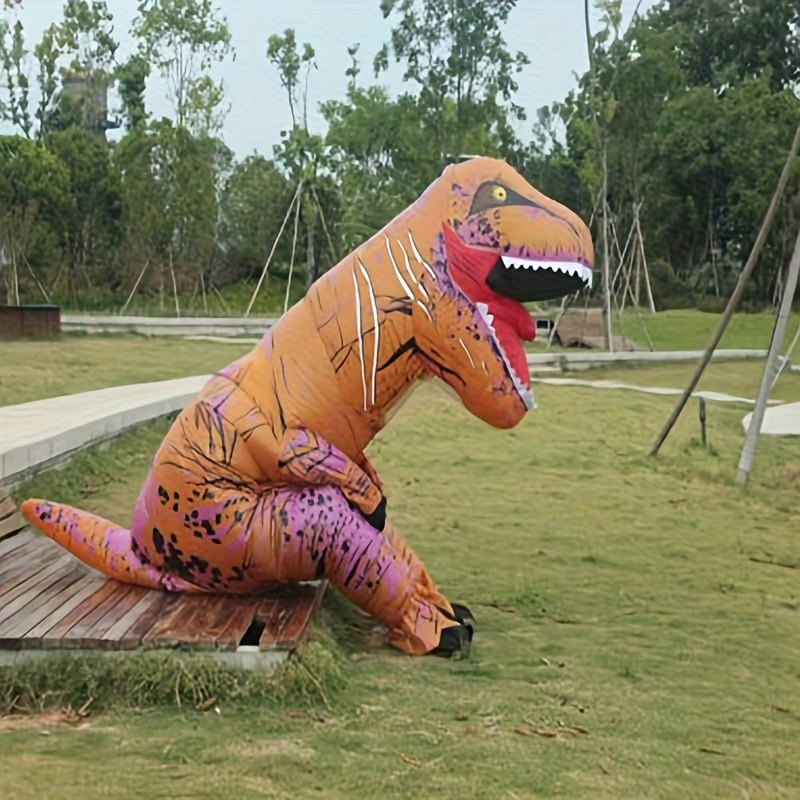 GOOSH GOOSH 63 Inch Dinosaur Costumes For Adults, Halloween Costume Inflatable Dinosaur Costume Adult Women Man Funny Blow Up Dinosaur Costume Adult Size For Halloween Party Cosplay DJ FZ 80323 63 At