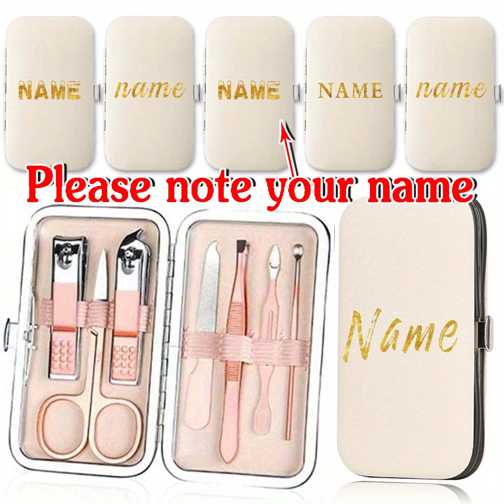 

Personalized 7- Set - Pu , Kit For , Includes , , , File - Creamy