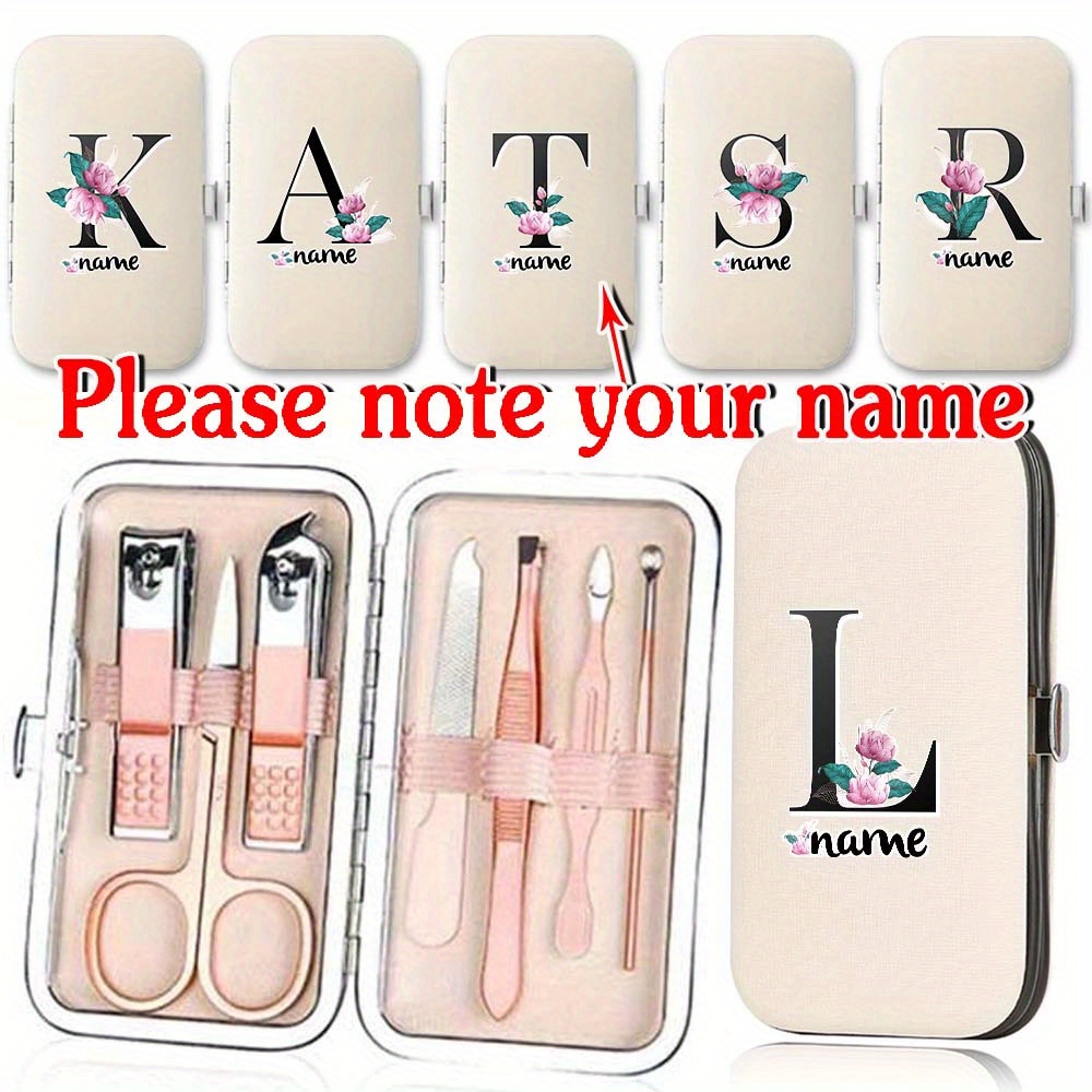 

Personalized Set, 7- Kit , , - Pu , Creamy - Embossed, , Grooming For & Feet