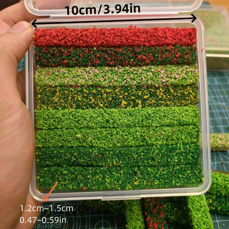 

8pcs/7pcs Festive Miniature Hedge Bunches - Realistic Cotton Vegetation For Micro Landscapes, Sand Tray Models, And Glass Bottle Decorations