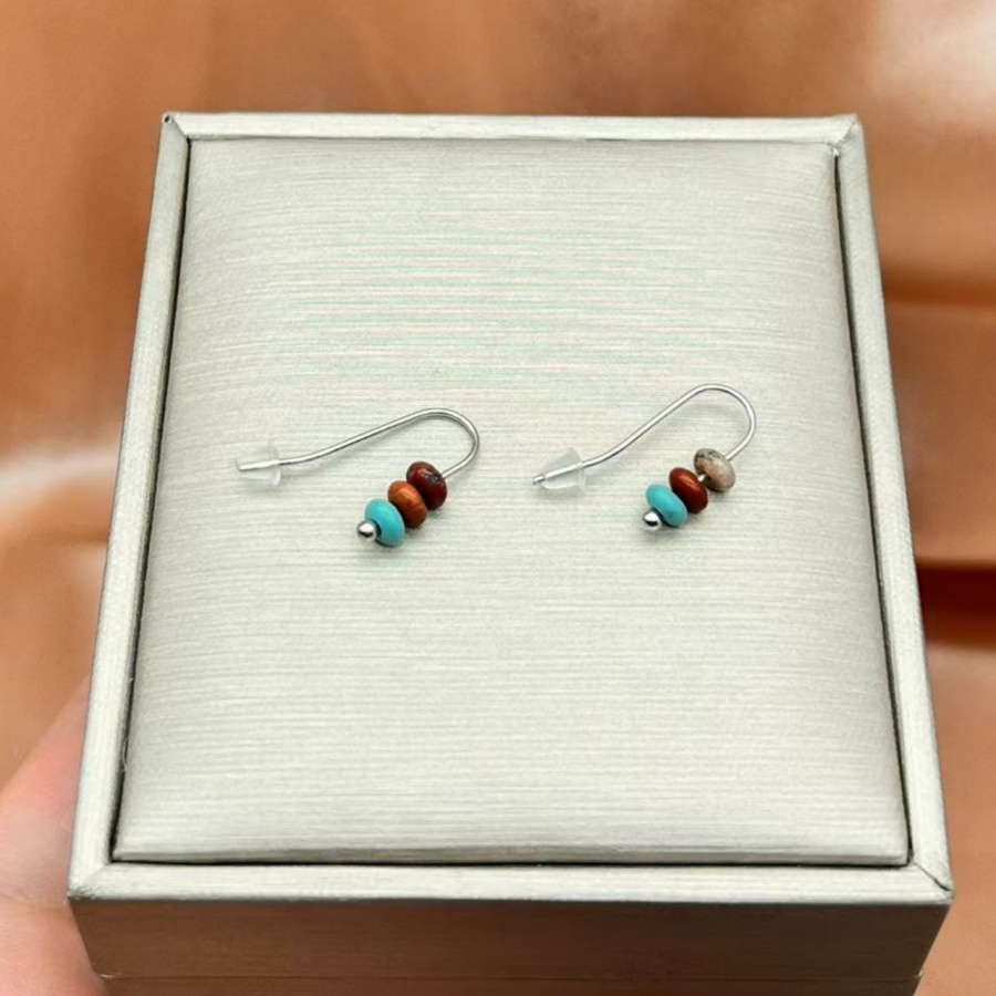 TEMU A Pair Of Stylish And Creative Turquoise Earrings, Bohemian Style Earrings, Vintage Earrings, Jewelry For Women, A Perfect Jewelry Gift For .