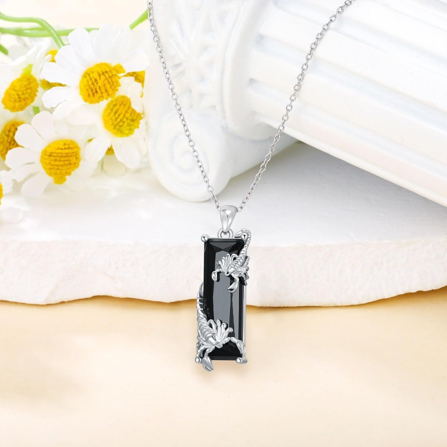 TEMU 1pc Fashion Creative Necklace Black Glass Necklace Animal Necklace Jewelry Men's And Women's Necklace Perfect Jewelry Gift For Lovers Halloween