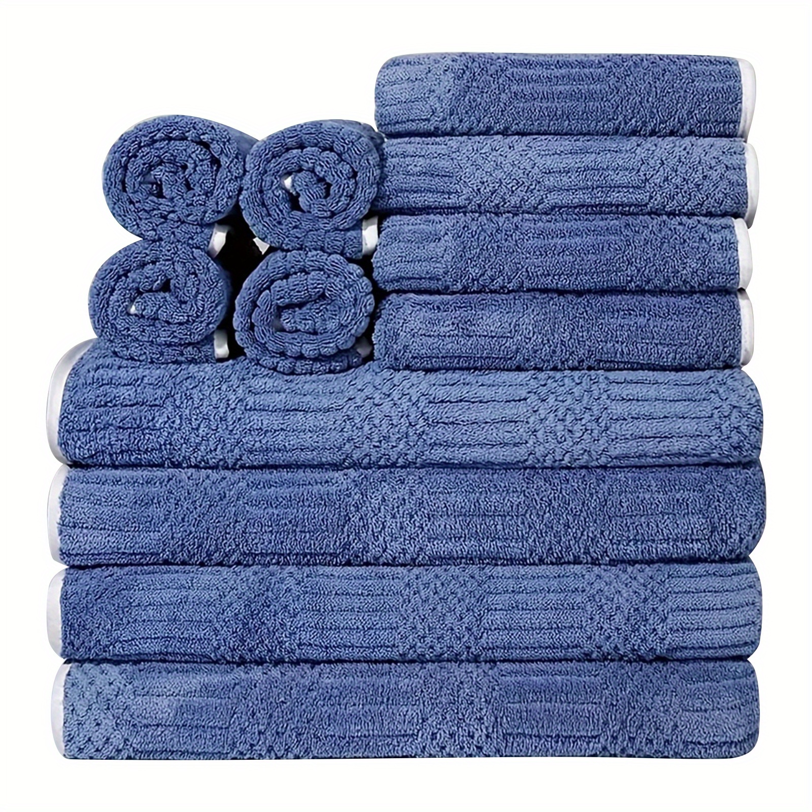 

12pcs Premium Towel Set, 4 Washcloths & 4 Hand Towels & 4 Bath Towels, Absorbent & Quick-drying Face Towel, Super & Soft & Thickened Bathing Towel, For Home Bathroom, Ideal Bathroom Supplies