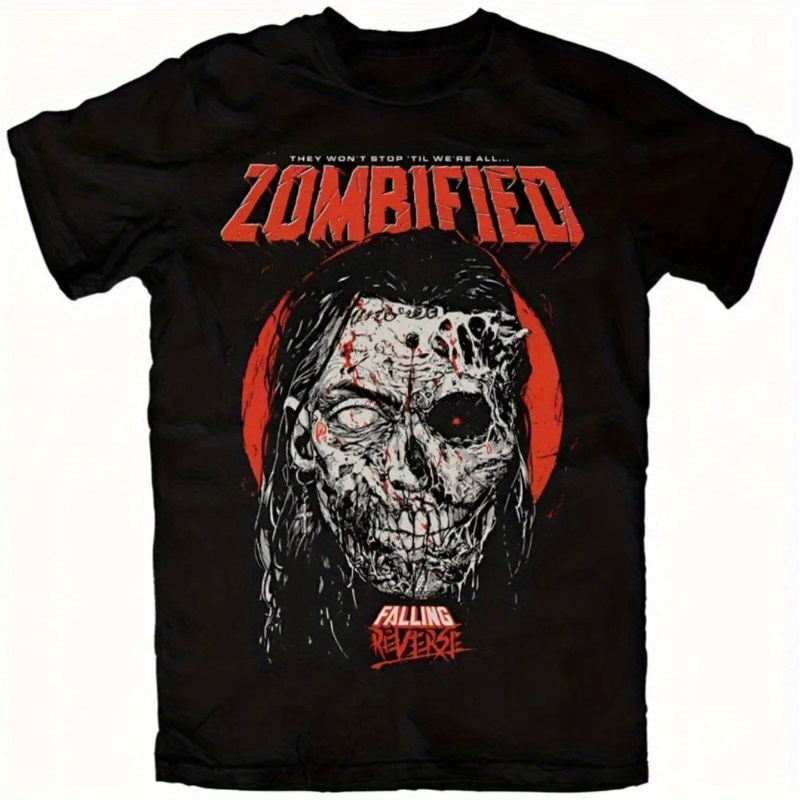 

Hot Fall Into The Reverse Zombie T-shirt New Fashion Black Full-size T-shirt Hh8364