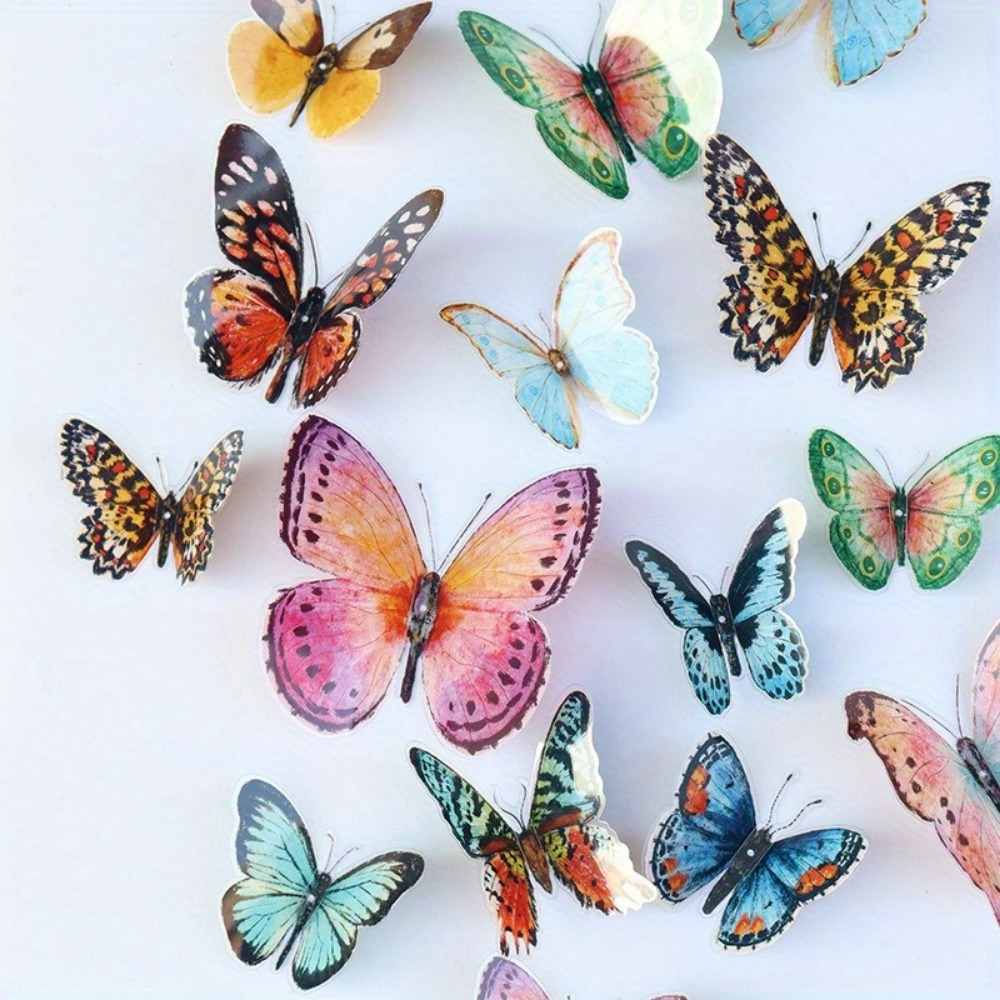 

36 Piece Watercolor Butterfly Decoration Set -3d Lifelike Butterflies Suitable For Wedding, Valentine's Day, And Party Decorations