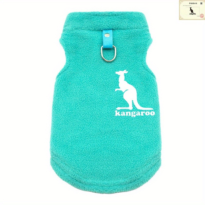 Gilet polaire doux à imprimé kangourou 2024 pour chien avec veste en tissu pour chiot et chat, toutes tailles de races, vêtements pour animaux de compagnie pour toutes les saisons pour bouledogue français, yorkshire, chihuahua_voghion.com