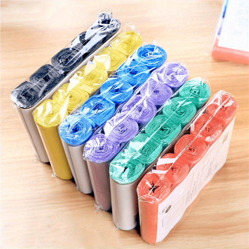 

5 Rolls 1pc Of Disposable Trash Bags - Home, Kitchen, Office, And Restaurant Cleaning!, Gift, Christmas Gift